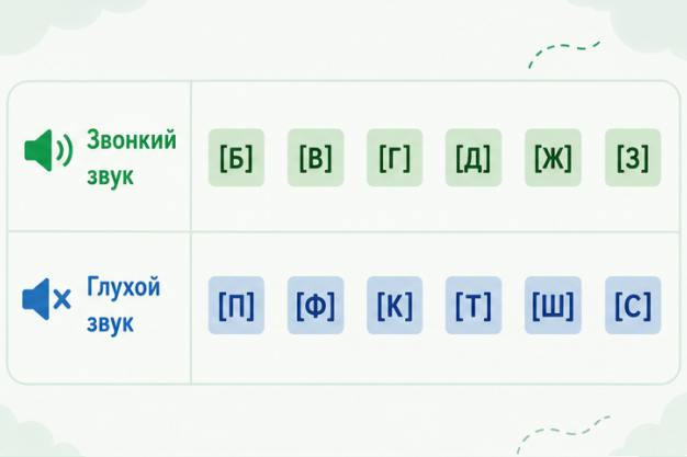 Парные и непарные согласные звуки